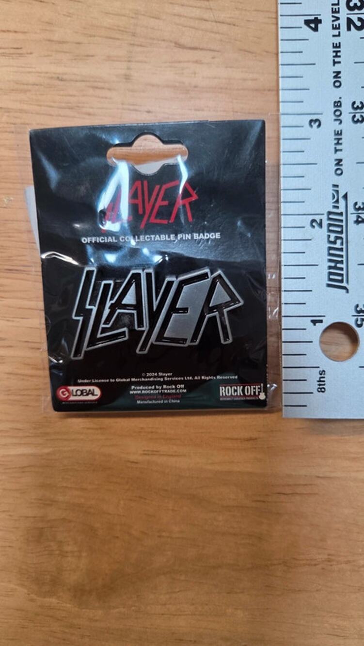 Slayer Classic Logo Enamel Pin Badge New Sealed Heavy Thrash Metal Rock Off